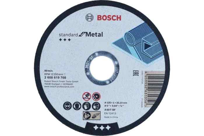 Круг отрезной по металлу ECO 125х1.0х22.23 / BOSCH (шт)
