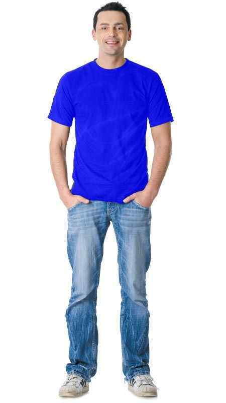 Футболка васильковая  хлопок160 г/м2 