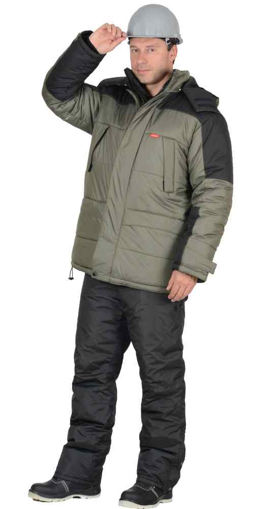 Куртка СИРИУС-ЕВРОПА, оливковая с черным