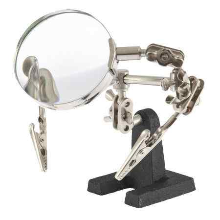 Зажим для пайки "Третья рука" с лупой/SPARTA