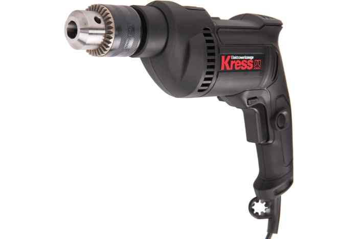 Дрель безударная KRESS KU120 (650Вт, 0-3000об/мин, ЗВП 13мм)