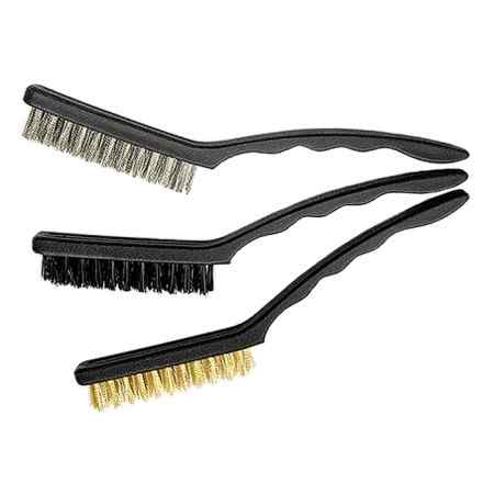 Набор щеток 3шт, металические с пластиковой ручкой /большие /MATRIX