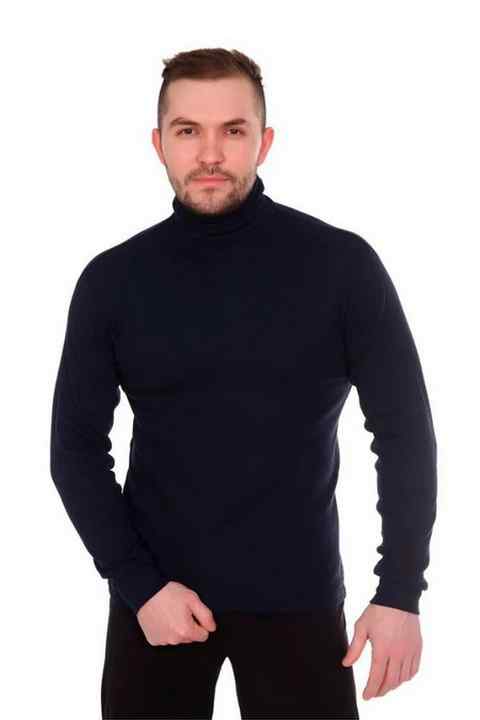 Водолазка рибана темно-синяя