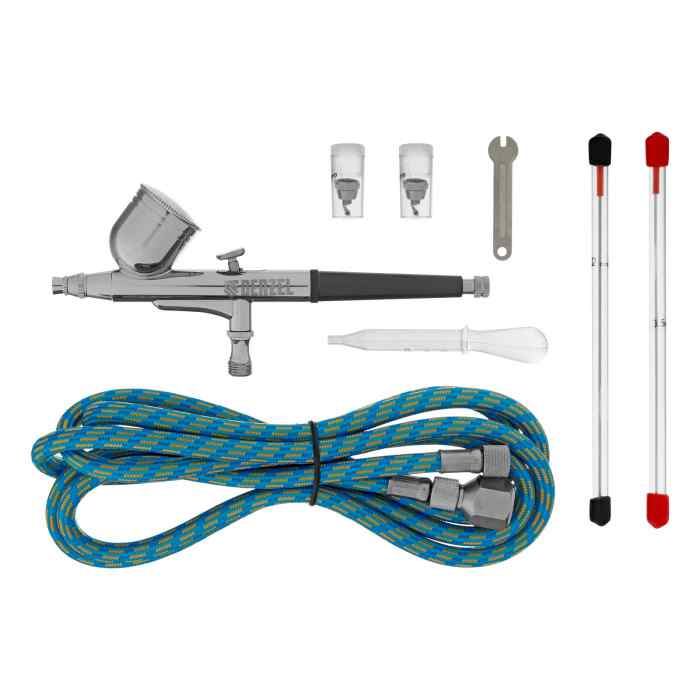 Аэрограф с верхним бачком AB1, 0.2/0.3/0.5 мм, 7 мл, 9 л/мин// Denzel