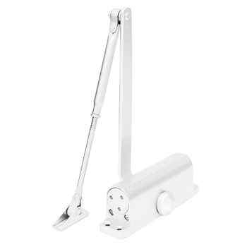 Доводчик дверной DC-080 WHITE (до 80кг) белый, морозостойкий