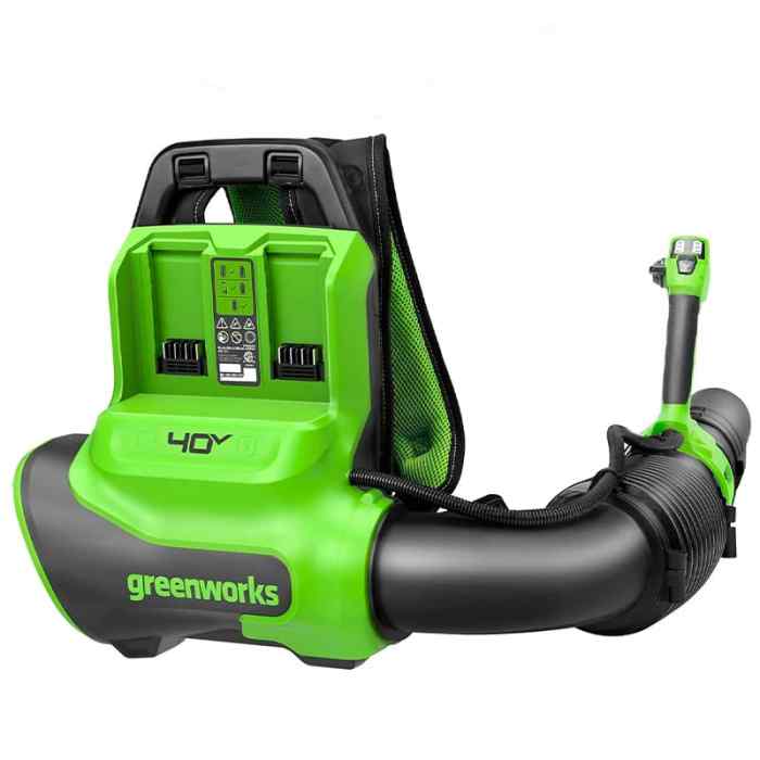 Воздуходувка ранцевая аккумуляторная Greenworks, 40V, бесщеточный, без АКБ и ЗУ