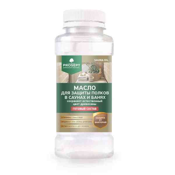 Масло для защиты полков Prosept Sauna Oil 250мл PROSEPT