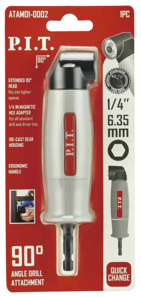 Адаптер угловой с патроном P.I.T. 1/4"(ATAM01-0002)