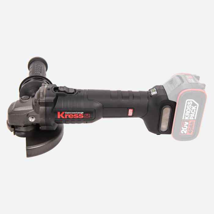 УШМ аккумуляторная KRESS KUH04У(20В, 2*4Ач, б/щ, Ø 125мм,3500-8500об/мин, 1.4кг, кейс)